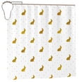 thumbnail image 1 of Rateoe Gold Rabbit Shower Curtain - Fancy Bathroom Shower Curtain Sets - Waterproof Shower Curtain with Hooks with 12 Plastic Hooks 72x72 Inches, 1 of 5