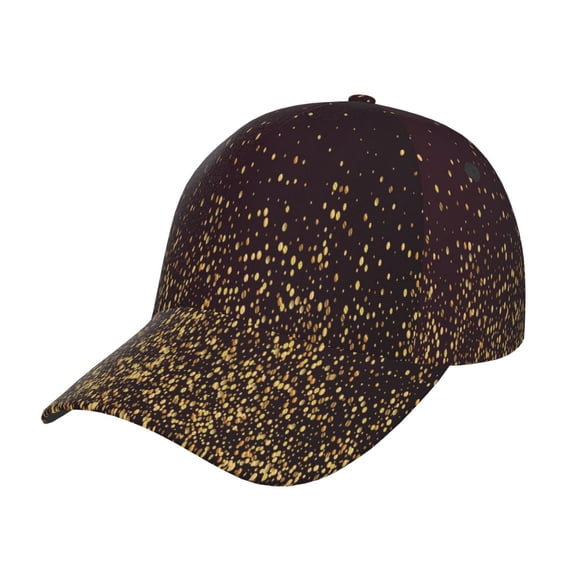 Rateoe Gold sparklin Pattern Mens Baseball Cap Adjustable Curved Brim Hat, Soft Cotton Sports Cap for Outdoor, Casual, and Everyday Wear, Comfortable & Breathable