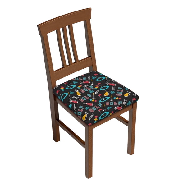 Rateoe Golf Accessories Pattern Square Couch Cushion Covers, Sofa Furniture Protector Slipcover with Bottom Tie rope, Soft Non-Slip Non-Wrinkle Non-Sticky-Two Pieces