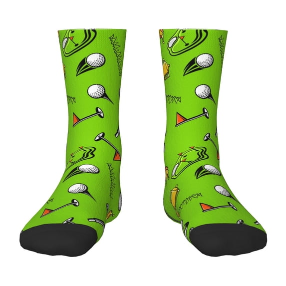 Rateoe Golf Sport Club Pattern Children's Socks, Socks Gifts ,kids Crew Soft Cotton Socks , Moisture-Wicking, Durable, Ideal for Daily Wear & Sports
