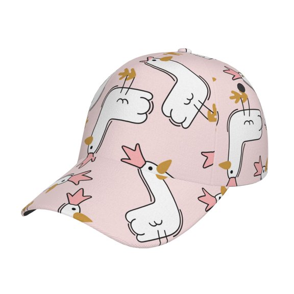 Rateoe Goose Queen Pattern Baseball Cap Outdoor Cap Mountain Dad Hat - Unstructured Soft Cotton Cap-Adjustable UV Protection Cap