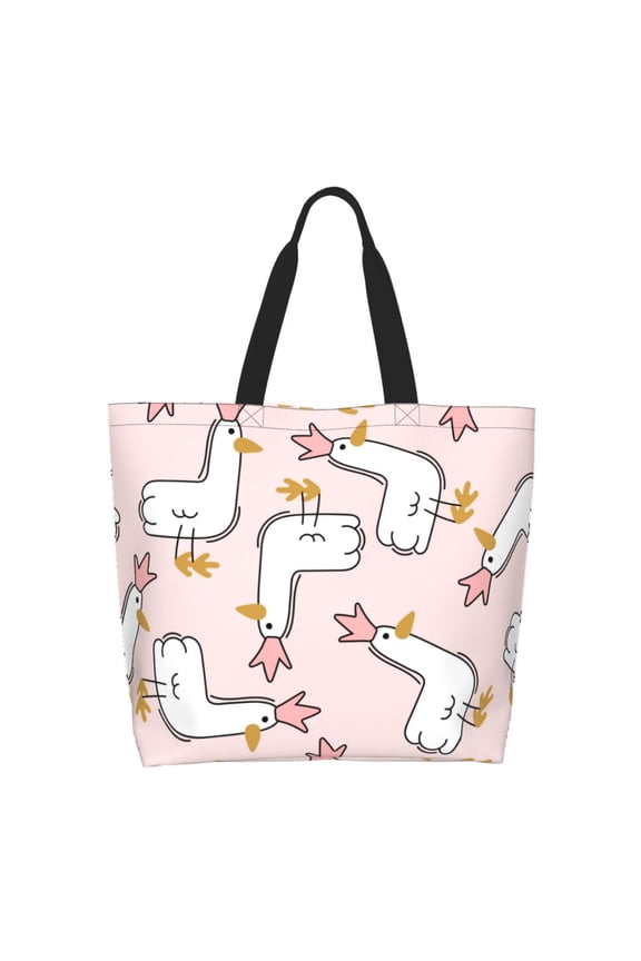Goose Queen Tote Bag - Waterproof Lightweight Handbags Travel Shoulder Bag for Hiking Yoga Gym Swimming Travel Beach