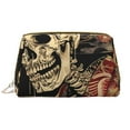 thumbnail image 1 of Rateoe Gothic Eastern Floral Skull for Travel Makeup Bag,Large Capacity Cosmetic Bags for Women,Waterproof Portable Pouch Open Flat Toiletry Bag Make up Organizer, 1 of 8