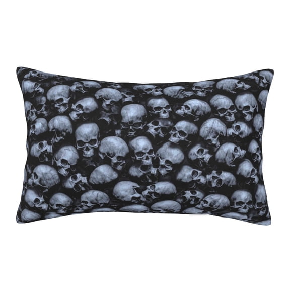 Rateoe Gothic Skull Pattern Pillow Covers with Invisible Zipper(Pillows are not Included) Standard Pillowcases-16"x24"