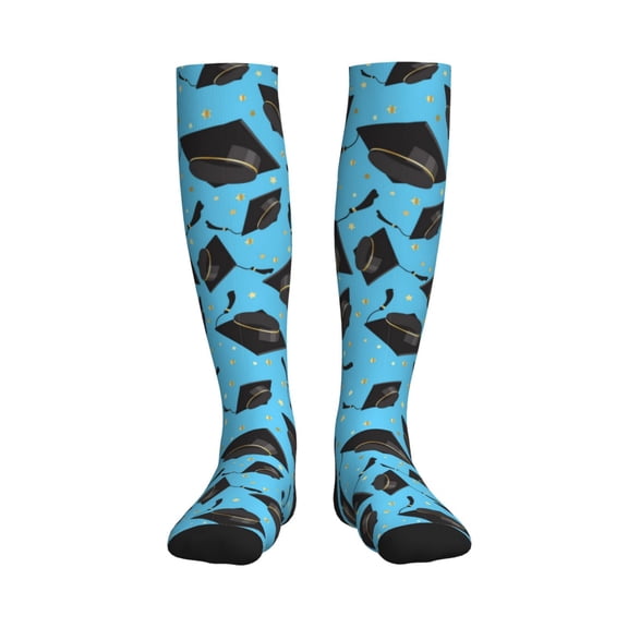 Rateoe Graduation Hats2 Compression Socks for Women and Men 20-30mmHg-Circulation Support Socks Knee High Nurse Pregnant Running Medical and Travel Athletic