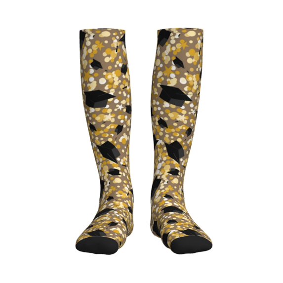 Rateoe Graduation Hats3 Compression Socks for Women and Men 20-30mmHg-Circulation Support Socks Knee High Nurse Pregnant Running Medical and Travel Athletic
