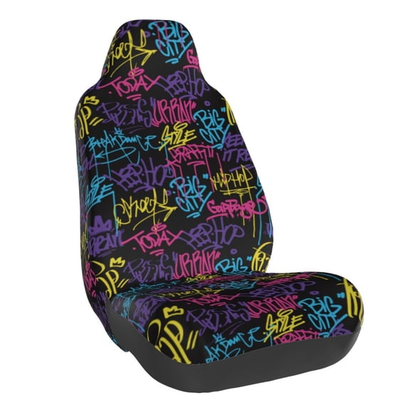 Rateoe Graffiti Art Print Car Seat Cover,Elastic Car Seat Protector,Washable Durable Automotive Seat Cover Car Interior Accessories