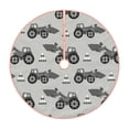 thumbnail image 1 of Rateoe Gray Tractor Pattern Christmas Tree Skirt with Ties , Christmas Tree Decorations, Farmhouse Christmas Decor Xmas Holiday Decorations-36", 1 of 6