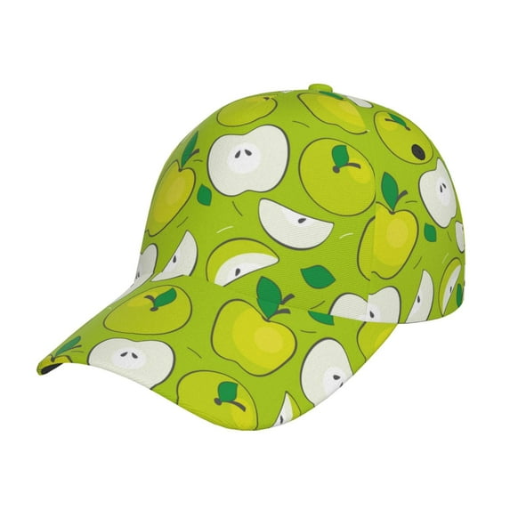 Rateoe Green Apple Pattern Baseball Cap Outdoor Cap Mountain Dad Hat - Unstructured Soft Cotton Cap-Adjustable UV Protection Cap