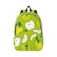 thumbnail image 1 of Rateoe Green Apple Pattern Canvas College Laptop Backpack,Travel Daypack,Durable Rucksack Travel Notebook Bag School Backpack Book Bag for Men Women-Small, 1 of 7