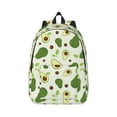 thumbnail image 1 of Rateoe Green Avocado Pattern Canvas College Laptop Backpack,Travel Daypack,Durable Rucksack Travel Notebook Bag School Backpack Book Bag for Men Women-Small, 1 of 7
