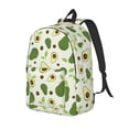 thumbnail image 1 of Rateoe Green Avocado Pattern Durable Canvas Backpack for Men & Women – Stylish & Lightweight – Adjustable Straps, Multiple Pockets – Fits 15-17 Inch LaptopsMedium, 1 of 5