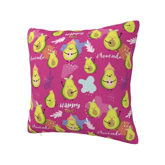 Rateoe Green Avocado Pattern Throw Pillow Cover Premium Pillow Stuffer Sham Square for Decorative Cushion Bed Couch Sofa(Pillow insert not included)