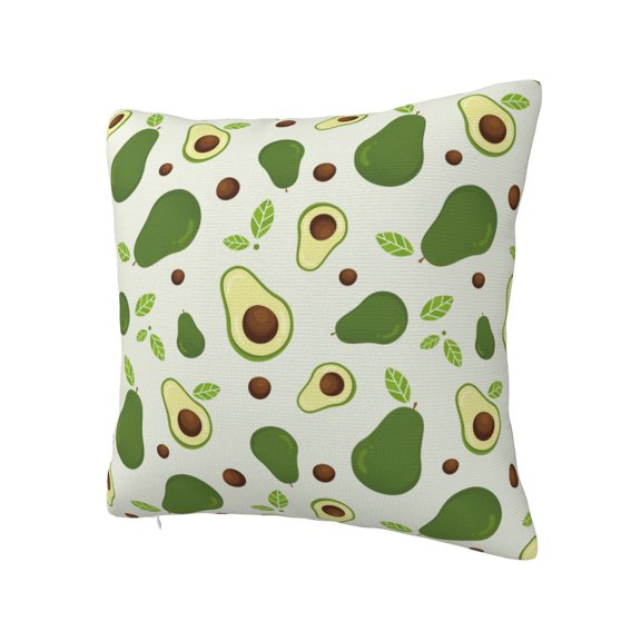 Rateoe Green Avocado Pattern Throw Pillow Cover Premium Pillow Stuffer Sham Square for Decorative Cushion Bed Couch Sofa(Pillow insert not included)