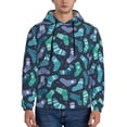 thumbnail image 1 of Rateoe Green Christmas Print Socks Pattern Mens Hoodie, Pullover Hooded Sweatshirt, Kangaroo Pocket Hoodie Ideal for Daily Wear, Travel and Home-Large, 1 of 7