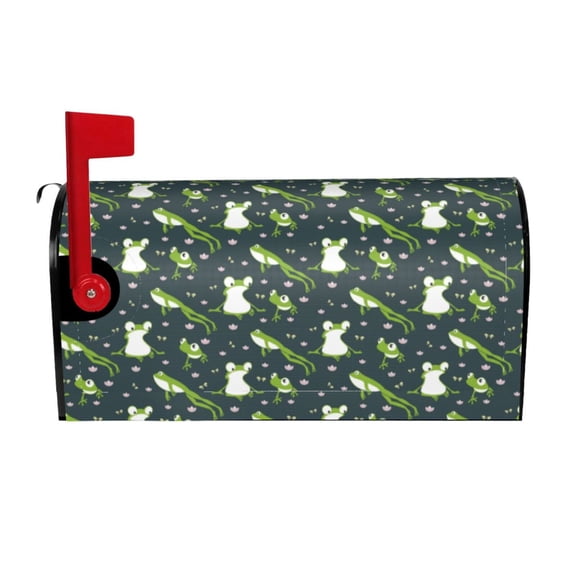 Rateoe Green Frogs Printed Mailbox Covers - Easy to Install Fall, Winter, Spring, Summer Mailbox Cover - Weather and UV-Resistant Mailbox Decor - Mailbox Magnetic Covers-