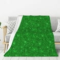 thumbnail image 1 of Rateoe Green Glitter Pattern Flannel Throw Blanket, Ultra-soft Blanket for Bed, Couch, Car, Hypoallergenic Anti-pilling blanket-60"x50"(Vertical), 1 of 6