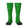 thumbnail image 1 of Rateoe Green Glitter Pattern Women’s Knee High Crew Socks,Trouser Socks Comfortable, Breathable, Moisture-Wicking and Soft, 1 of 6