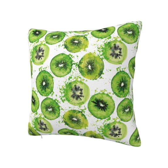 Rateoe Green Kiwi Pattern Throw Pillow Cover Premium Pillow Stuffer Sham Square for Decorative Cushion Bed Couch Sofa(Pillow insert not included)