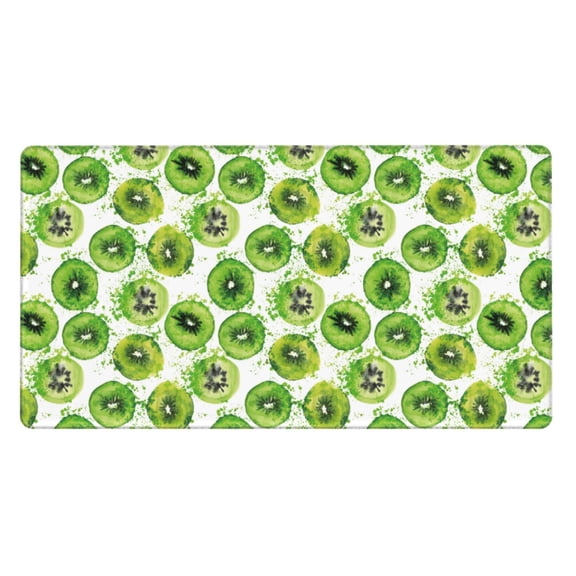 Rateoe Green Kiwi Print Mouse Pad - Extended Large Gaming Mousepad,Non-Slip Stitched Edge,16x29.5 Inch