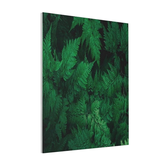 Rateoe Green Leave Fern Pattern Decorative Picture – Unique Modern Wall Art, Ready-to-Hang Canvas Print for Home (Vertical)