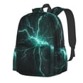 thumbnail image 1 of Rateoe Green Lightning Flash Pattern Student Backpack,Backpack for School,Lightweight Bag,Travel Backpack,Outdoor Backpack,Large Capacity Backpack, 1 of 8