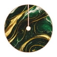 thumbnail image 1 of Rateoe Green Marble Pattern Christmas Tree Skirt with Ties, Christmas Tree Decorations, Farmhouse Christmas Decor Xmas Holiday Decorations-48", 1 of 6
