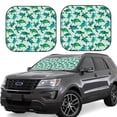 thumbnail image 1 of Rateoe Green Sea Turtle Pattern 2 Piece Car Windshield Sun Shade Foldable | Front Windshield Shade for Sun, Heat and UV Rays | Sunshade for Car Front Window-Small, 1 of 6