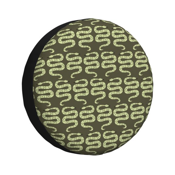 Rateoe Green Snake Pattern Tire Cover Wheel Protectors Weatherproof Wheel Covers Universal Fit for Trailer Rv SUV Truck Camper Travel Trailers Accessories-14 inch