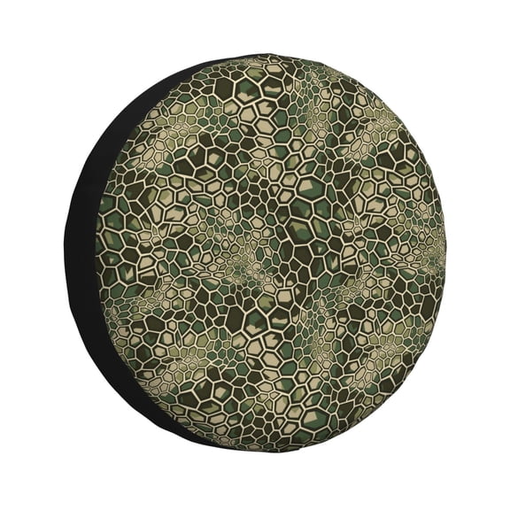 Rateoe Green Snake Skin Pattern Tire Cover Wheel Protectors Weatherproof Wheel Covers Universal Fit for Trailer Rv SUV Truck Camper Travel Trailers Accessories-14 inch