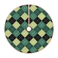 thumbnail image 1 of Rateoe Green Squares Pattern Christmas Tree Skirt with Ties , Christmas Tree Decorations, Farmhouse Christmas Decor Xmas Holiday Decorations-36", 1 of 6