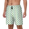 thumbnail image 1 of Rateoe Green polka dots Pattern Men’s Swim Shorts with Compression Liner – Double-Layered Quick-Dry Swimwear, Comfortable & Stretchy Beach Shorts-XX-Large, 1 of 6