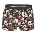 thumbnail image 1 of Rateoe Guitar Skull record Mens Boxer Briefs Poly Spandex Performance Boxer Briefs Underwear Hem Boxer Briefs - Medium, 1 of 8