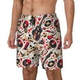 thumbnail image 1 of Rateoe Guitar Skull rock Pattern Men’s Swim Shorts with Compression Liner – Double-Layered Quick-Dry Swimwear, Comfortable & Stretchy Beach Shorts-X-Large, 1 of 6