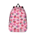 thumbnail image 1 of Rateoe Haear Strawberry Pattern Canvas College Laptop Backpack,Travel Daypack,Durable Rucksack Travel Notebook Bag School Backpack Book Bag for Men Women-Medium, 1 of 7