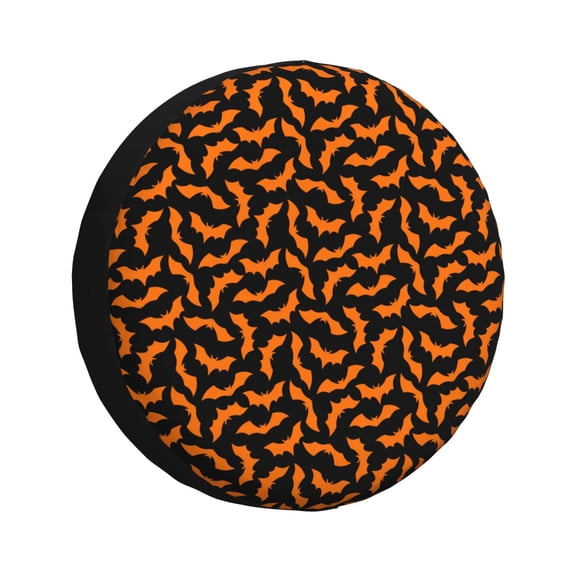 Rateoe Halloween Bat Pattern Tire Cover Wheel Protectors Weatherproof Wheel Covers Universal Fit for Trailer Rv SUV Truck Camper Travel Trailers Accessories-15 inch