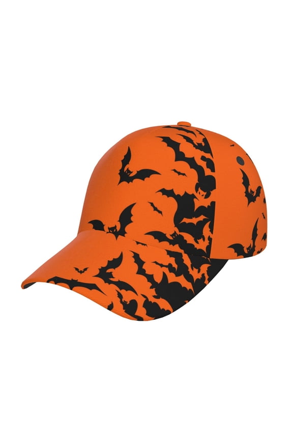 Halloween Bats Pattern Mens Baseball Cap Adjustable Curved Brim Hat, Soft Cotton Sports Cap for Outdoor, Casual, and Everyday Wear, Comfortable & Breathable