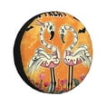 thumbnail image 1 of Rateoe Halloween Flamingos Pattern Tire Cover Wheel Protectors Weatherproof Wheel Covers Universal Fit for Trailer Rv SUV Truck Camper Travel Trailers Accessories-17 inch, 1 of 6