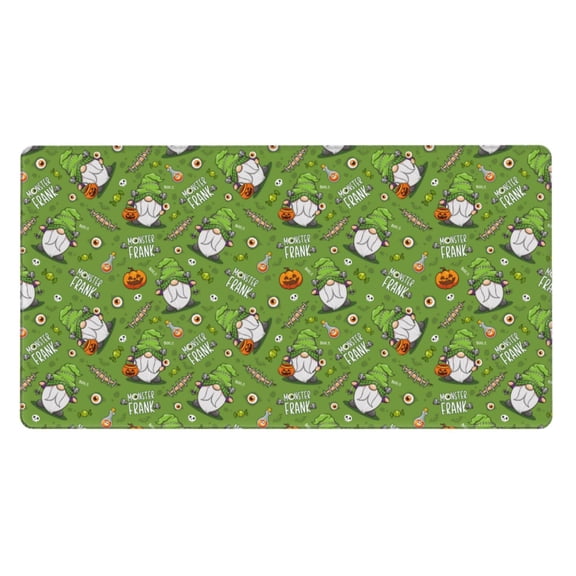 Rateoe Halloween Monster Gnome Print Mouse Pad - Extended Large Gaming Mousepad,Non-Slip Stitched Edge,16x29.5 Inch