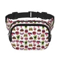 thumbnail image 1 of Rateoe Halloween Mouth Print Fanny Pack Belt Bag for Women and Men, Square Double-Layer Waterproof Waist Pack with Adjustable Strap for Hiking, Jogging, Cycling, 1 of 9
