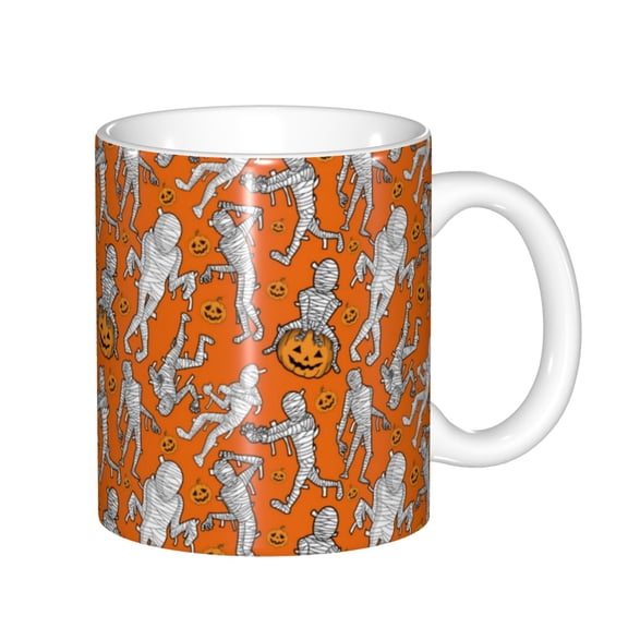 Rateoe Halloween Mummy Pattern Passport Holder Wallet Leather Mulit-purpose Travel Wallet Credit Cards Case ,Passport Cover for Women Men-6.5 in