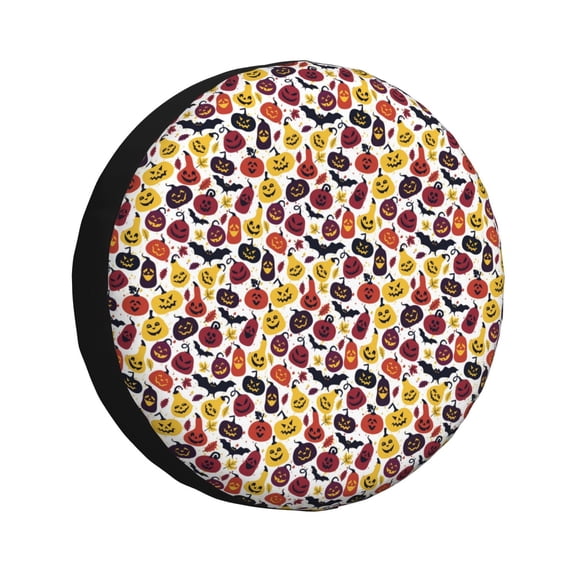 Rateoe Halloween Pumpkin Pattern Tire Cover Wheel Protectors Weatherproof Wheel Covers Universal Fit for Trailer Rv SUV Truck Camper Travel Trailers Accessories-14 inch
