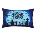 thumbnail image 1 of Rateoe Halloween Trick Or Treat Pattern Pillow Covers with Invisible Zipper(Pillows are not Included) Standard Pillowcases-20"x30", 1 of 6