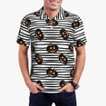thumbnail image 1 of Rateoe Haloween Pumpkins Pattern Men's Short Sleeve Polo Shirts, Golf Polo Shirts Short Sleeve Performance Moisture Wicking Dry-Small, 1 of 6