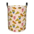 thumbnail image 1 of Rateoe Hamburger Pizza Coke Pattern Round Laundry Hamper Basket, Tall Hamper Basket for Blanket Storage, Nursery Clothes Hamper for Laundry in Bedroom and College Dorm-Small, 1 of 6
