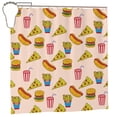thumbnail image 1 of Rateoe Hamburger Pizza Coke Shower Curtain - Fancy Bathroom Shower Curtain Sets - Waterproof Shower Curtain with Hooks with 12 Plastic Hooks 72x72 Inches, 1 of 5