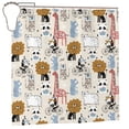 thumbnail image 1 of Rateoe Hand Drawn Animals Shower Curtain - Fancy Bathroom Shower Curtain Sets - Waterproof Shower Curtain with Hooks with 12 Plastic Hooks 72x72 Inches, 1 of 5