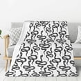 thumbnail image 1 of Rateoe Hand Drawn Snake Pattern Flannel Throw Blanket, Ultra-soft Blanket for Bed, Couch, Car, Hypoallergenic Anti-pilling blanket-60"x50"(Vertical), 1 of 6