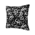 thumbnail image 1 of Rateoe Hand Drawn Snake Pattern Throw Pillow Cover Premium Pillow Stuffer Sham Square for Decorative Cushion Bed Couch Sofa(Pillow insert not included), 1 of 8