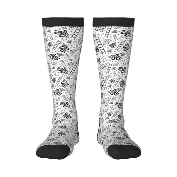 Rateoe Hand Drawn Snake Pattern Women’s Knee High Crew Socks,Trouser Socks Comfortable, Breathable, Moisture-Wicking and Soft